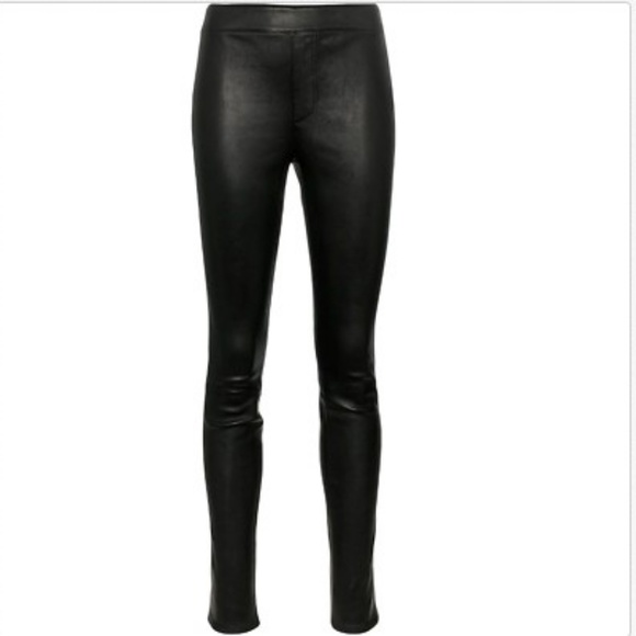 Helmut Lang Stretch Lambskin Leather Leggings sz 6 - Picture 8 of 8